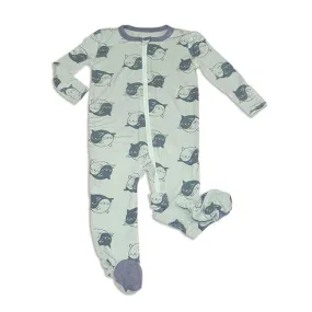 Silkberry Baby Bamboo Zip-Up Footie - Yin Yang Seals