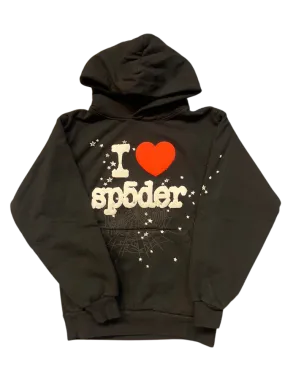 Sp5der I Love Sp5der Hoodie Black