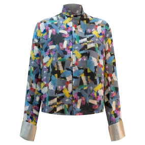 SPARKLE BY KAREN CHAN x HKMoA【PATCHWORK】 100% Silk Mini Tang Jacket / Mini Kung Fu Jacket (百衲衣)(吳冠中)