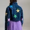 Stars Crop Denim Jacket