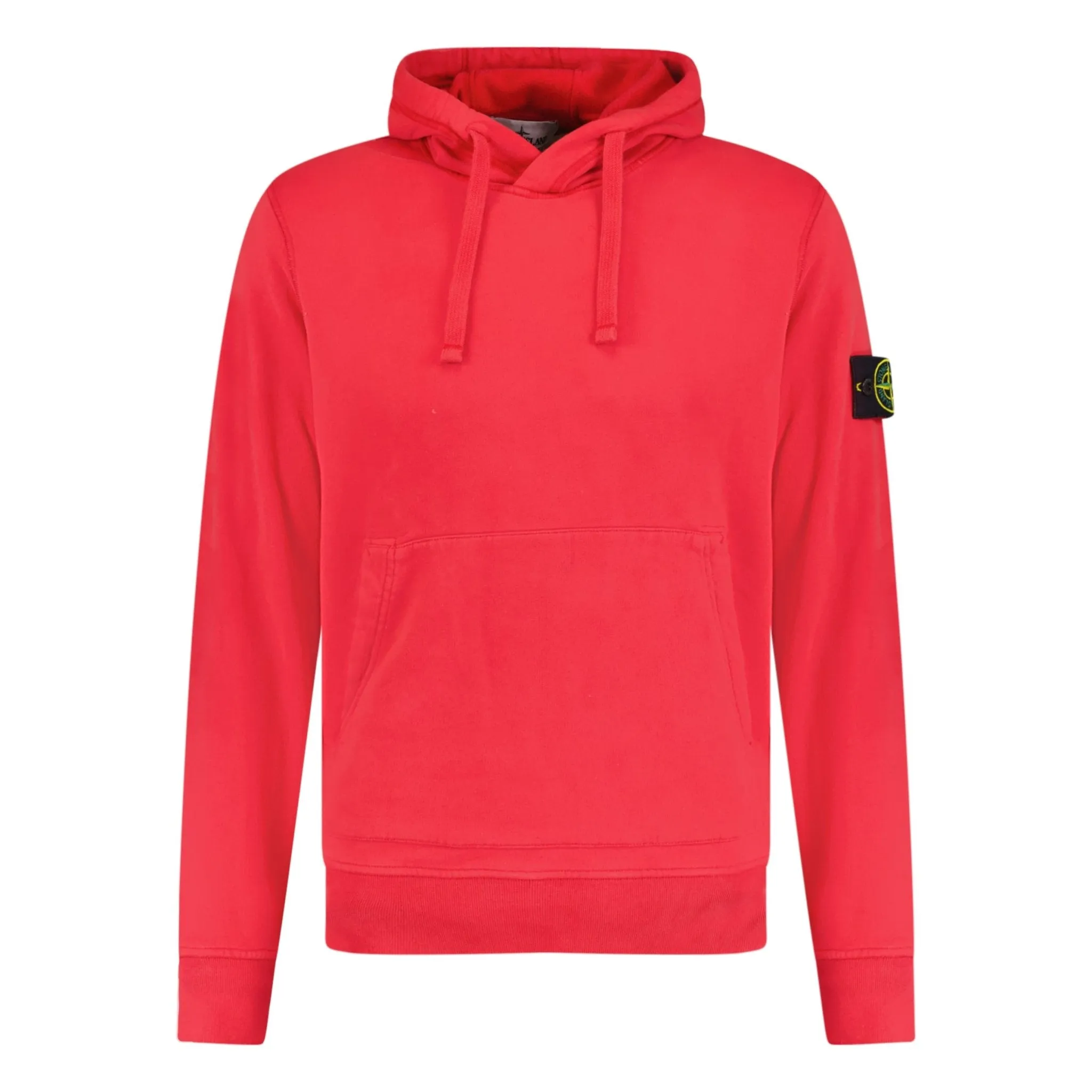 STONE ISLAND BASIC BADGE HOODED SWEATSHIRT RED