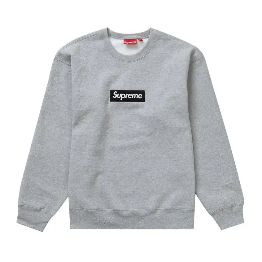 Supreme Box Logo Crewneck Heather Grey