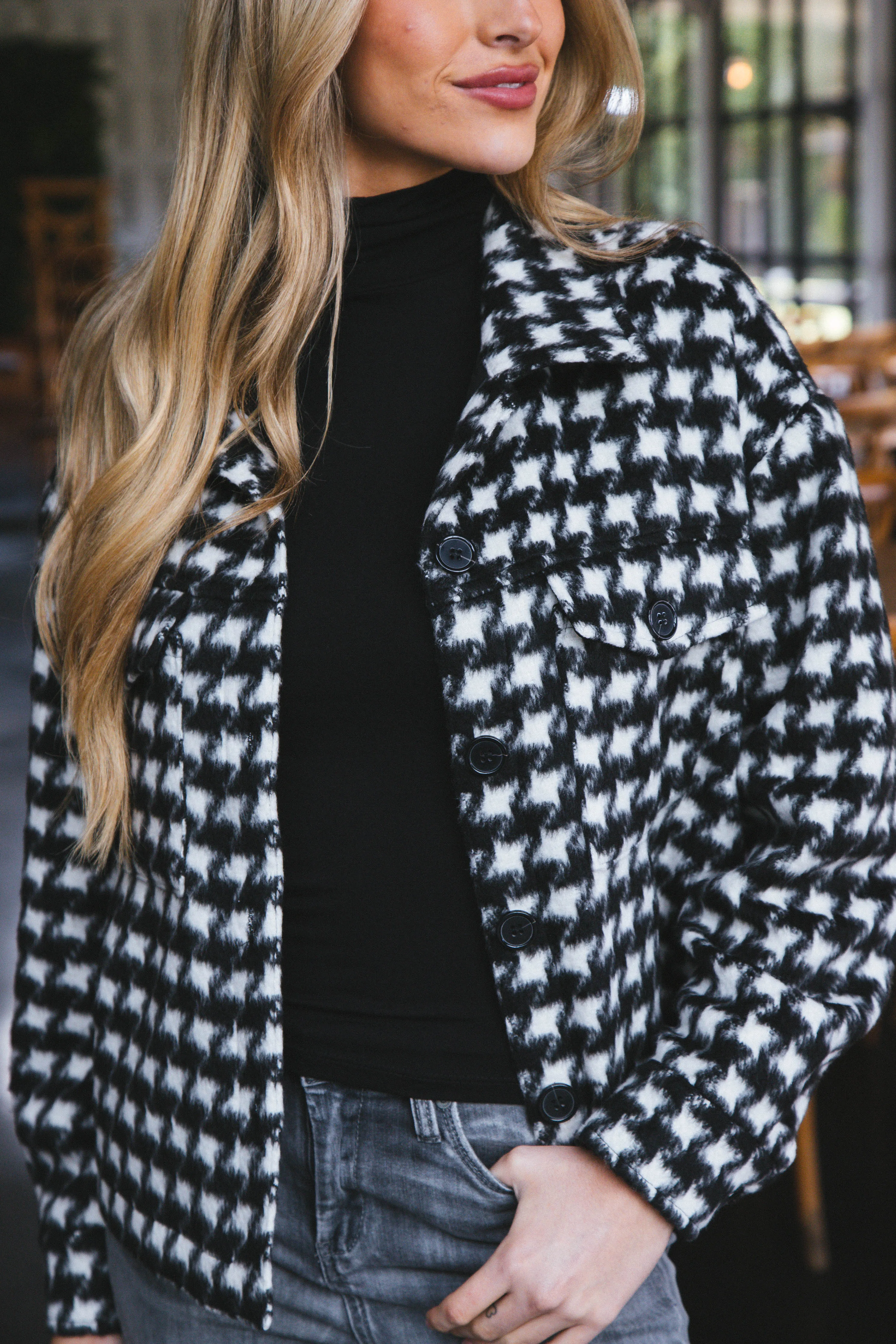 The Shacket, Brushed Houndstooth | Sanctuary