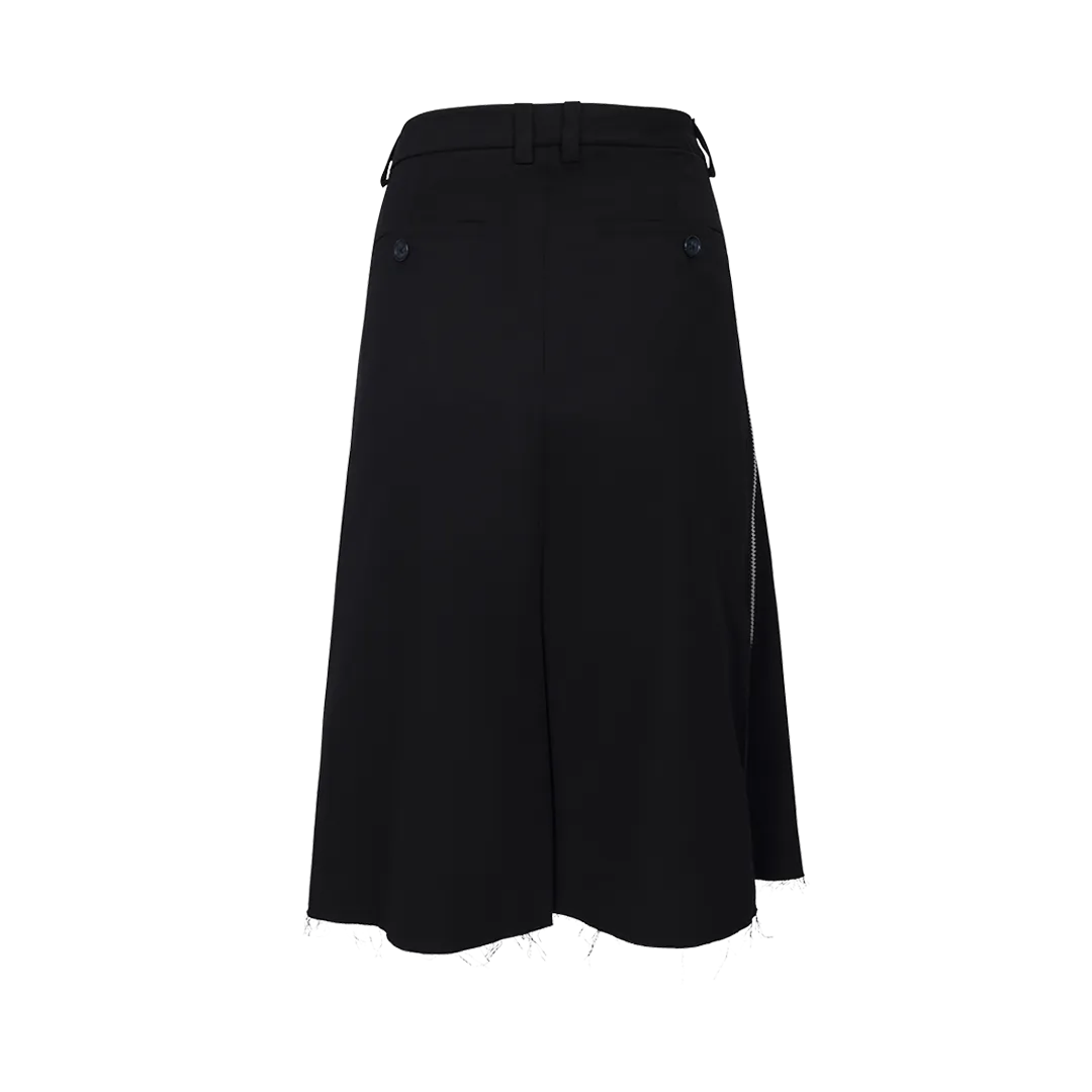 Twill Zipper Skirt