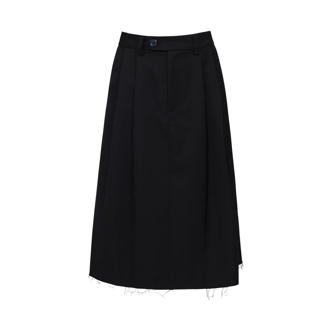 Twill Zipper Skirt