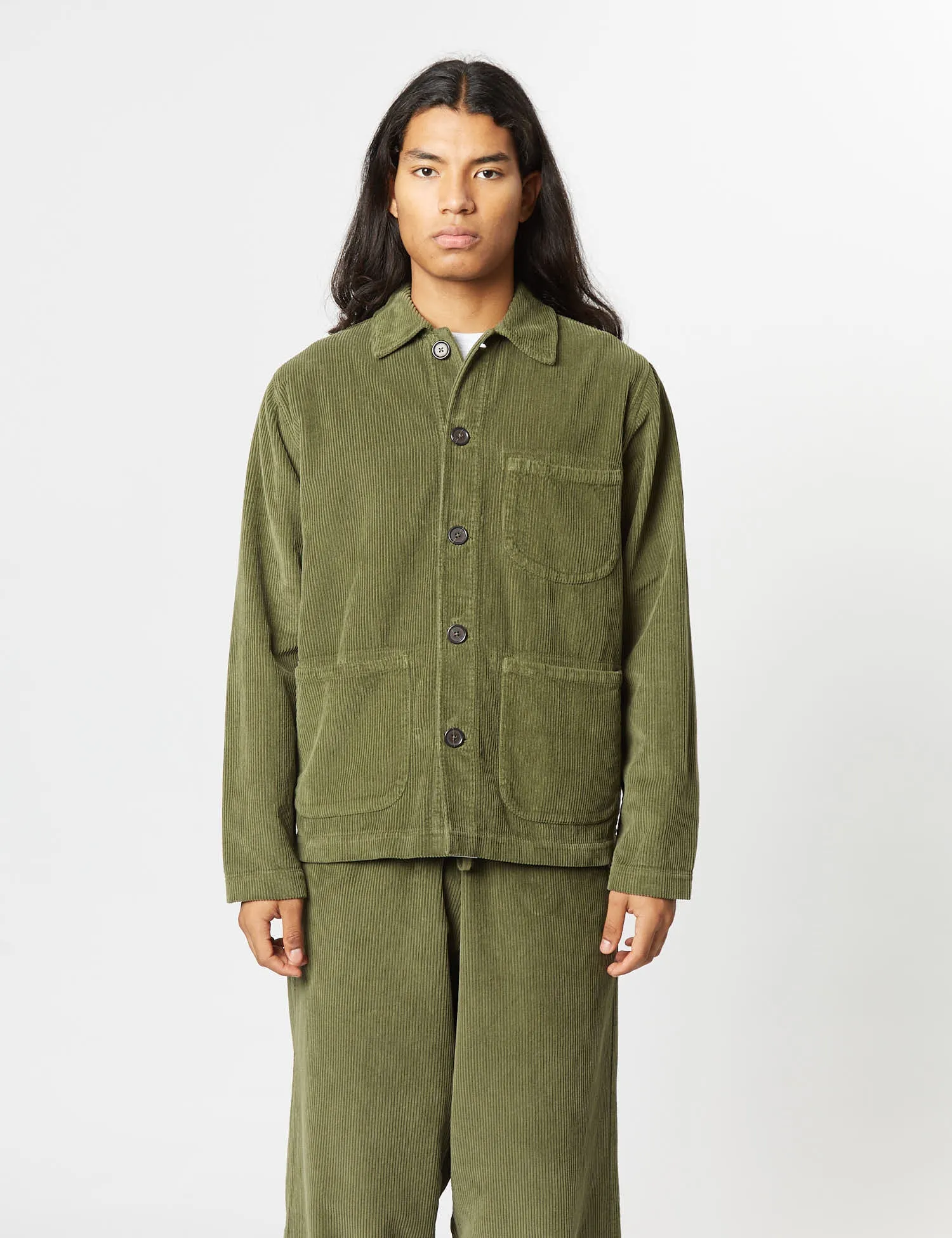 Universal Works Field Jacket (Corduroy) - Olive Green