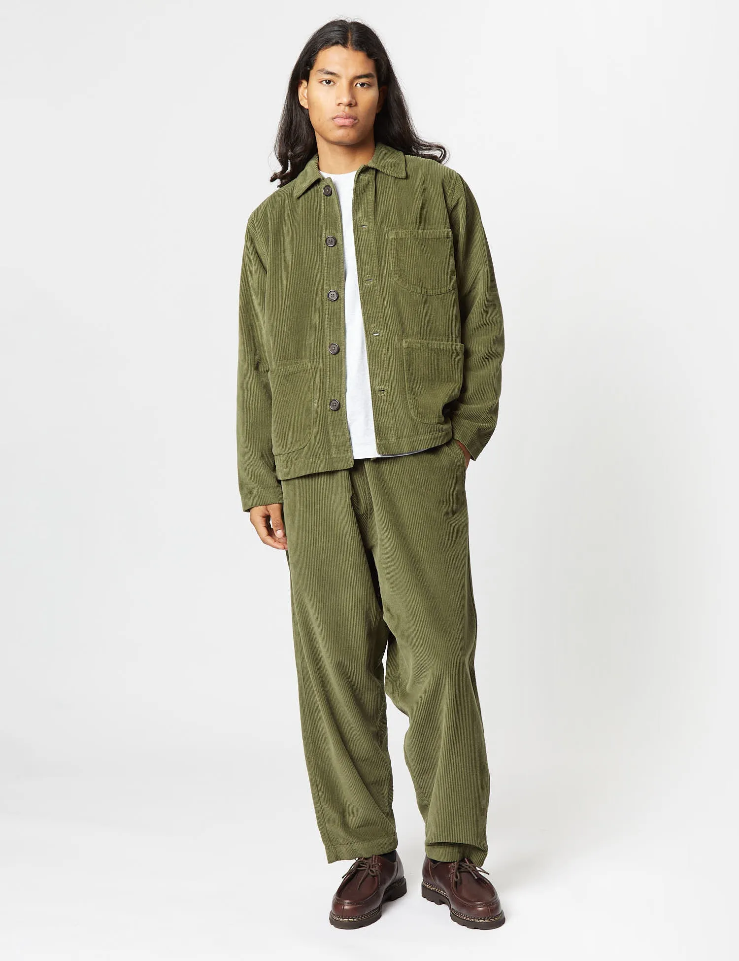 Universal Works Field Jacket (Corduroy) - Olive Green