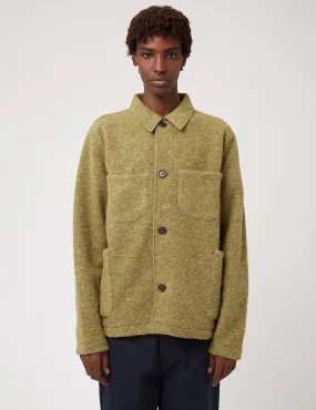 Universal Works Lumber Jacket (Wool Fleece) - Light Olive Green