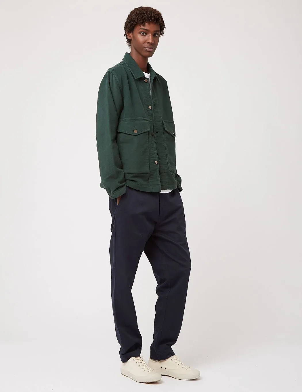 Universal Works NW Jacket (Moleskin) - Forest Green