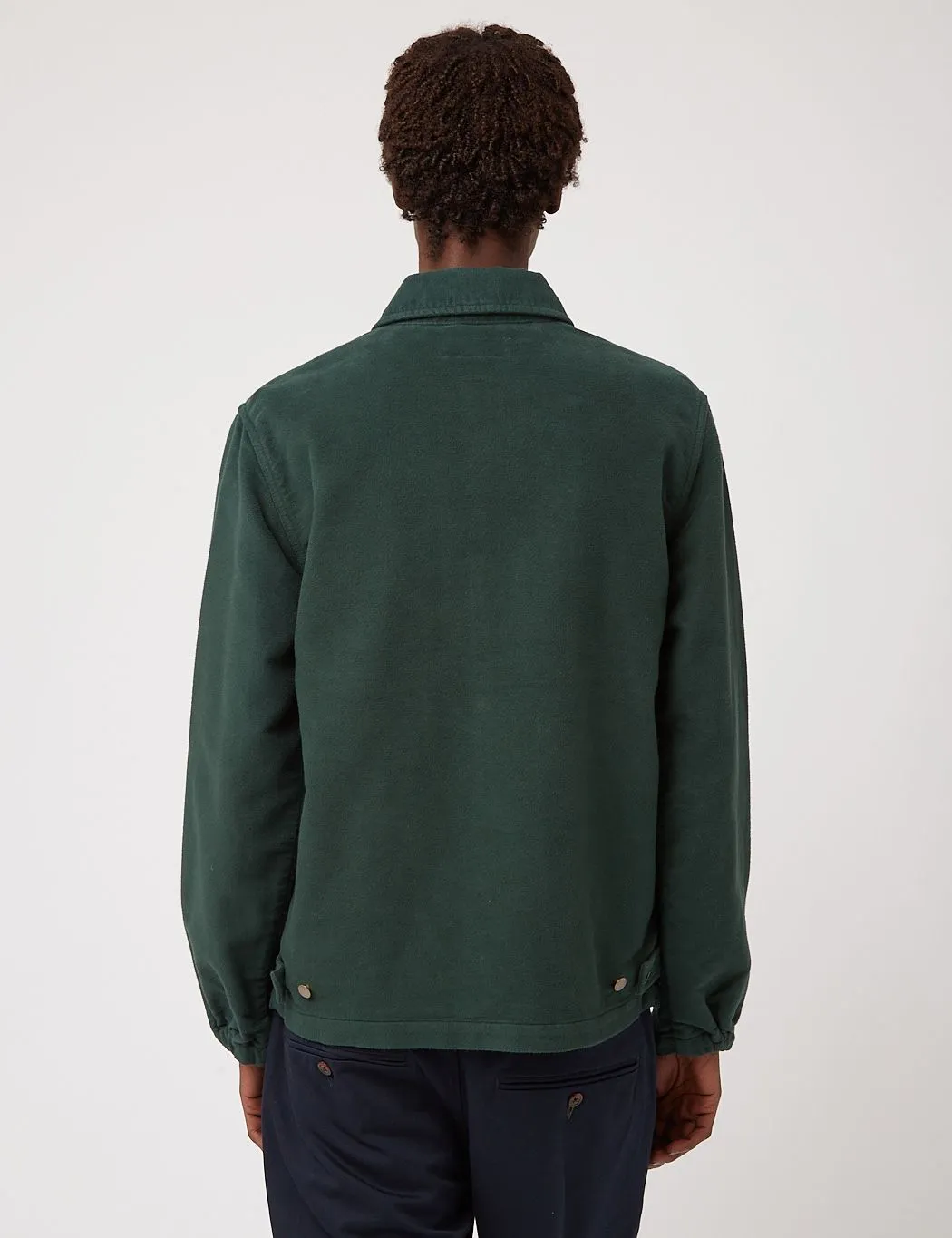 Universal Works NW Jacket (Moleskin) - Forest Green