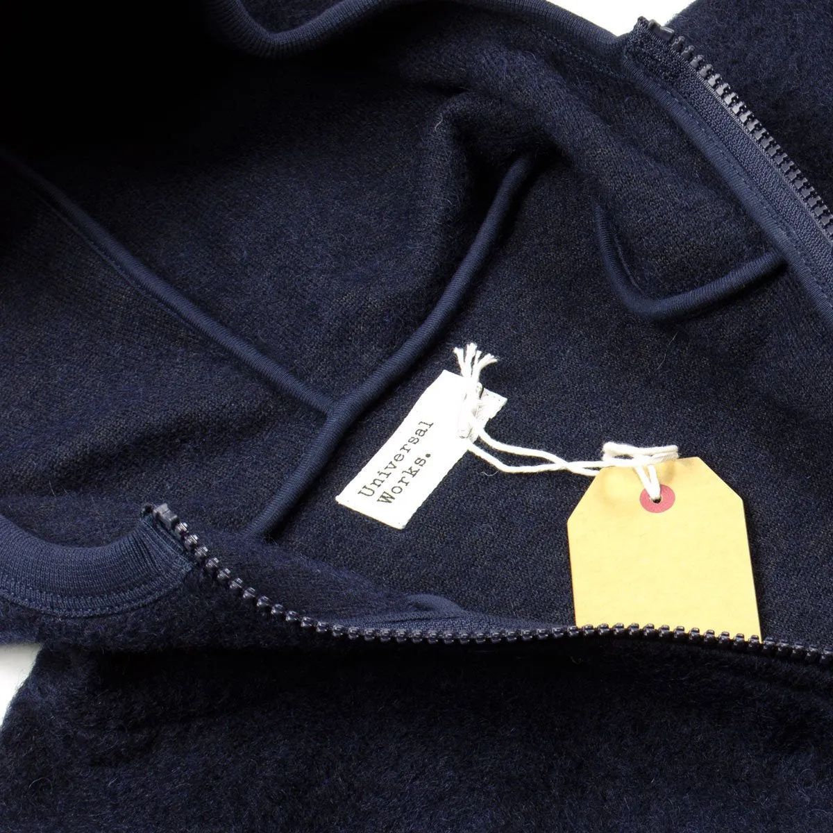 Universal Works - Surfer Hoodie Wool Fleece - Navy