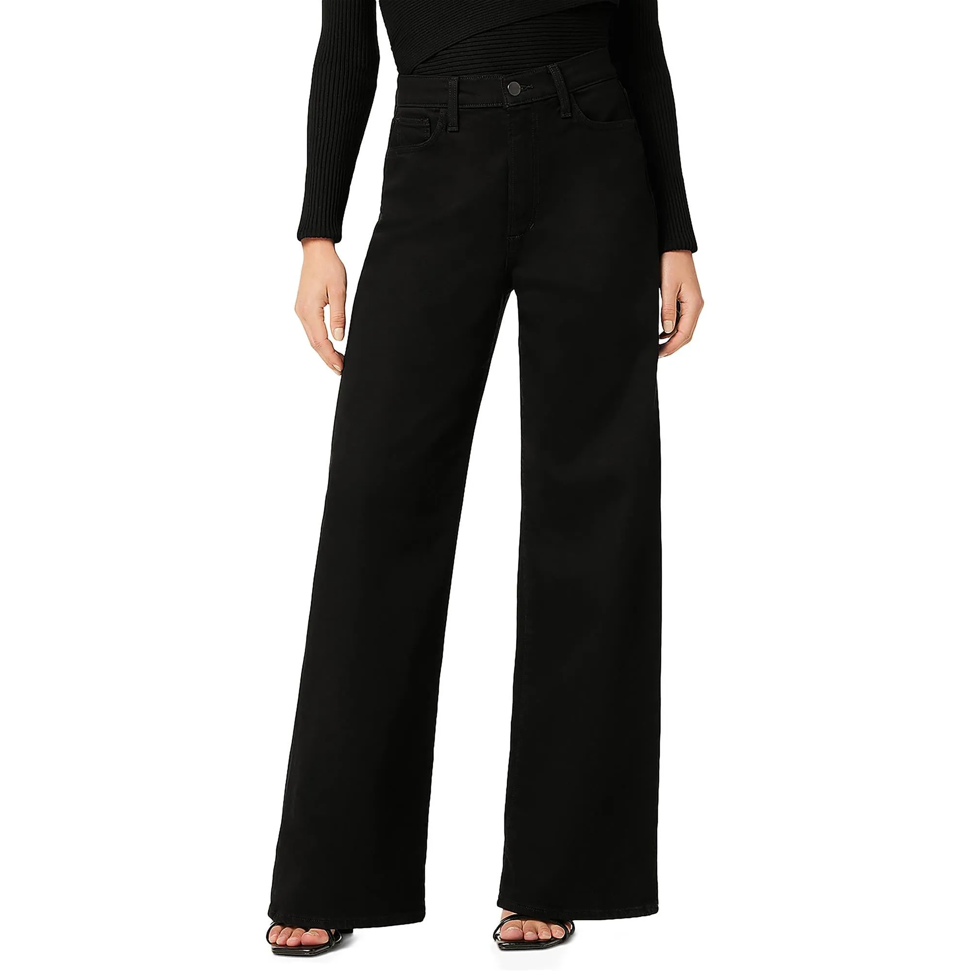 Womens Zipper Cotton Wide Leg Pants