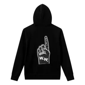 WOOD WOOD FRED HOODIE -BLACK