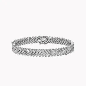 Zipper Diamond Tennis Bracelet